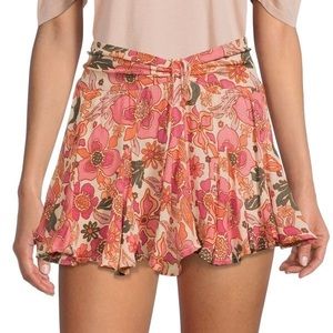 Free People Ellie Floral Mini Skirt